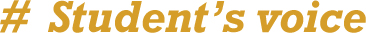 #Student’s voice