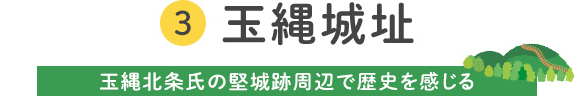 3 玉縄城址 玉縄北条氏の堅城跡周辺で歴史を感じる