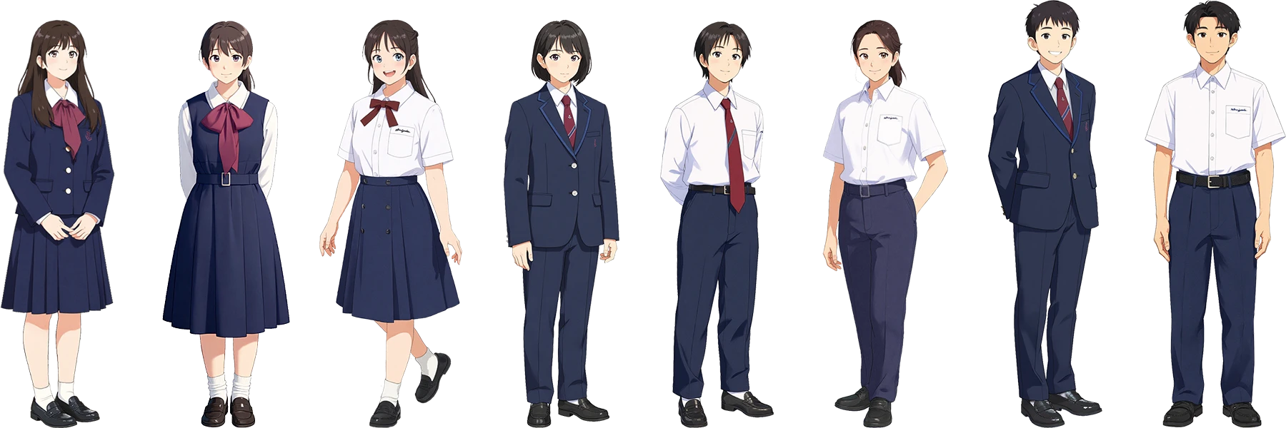 雲雀丘学園中学校・高等学校 制服イラスト