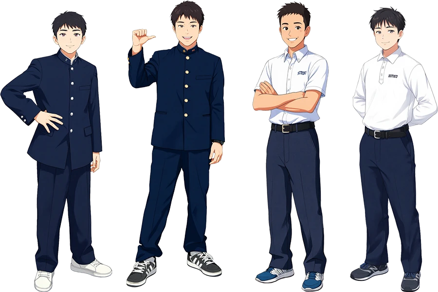 報徳学園中学校・高等学校 制服イラスト