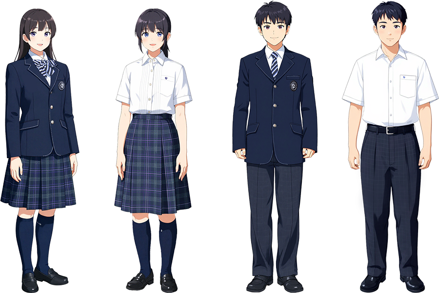 関西大学中等部・高等部 制服イラスト