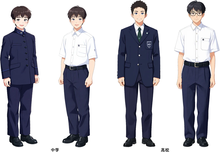 清風中学校・高等学校 制服イラスト