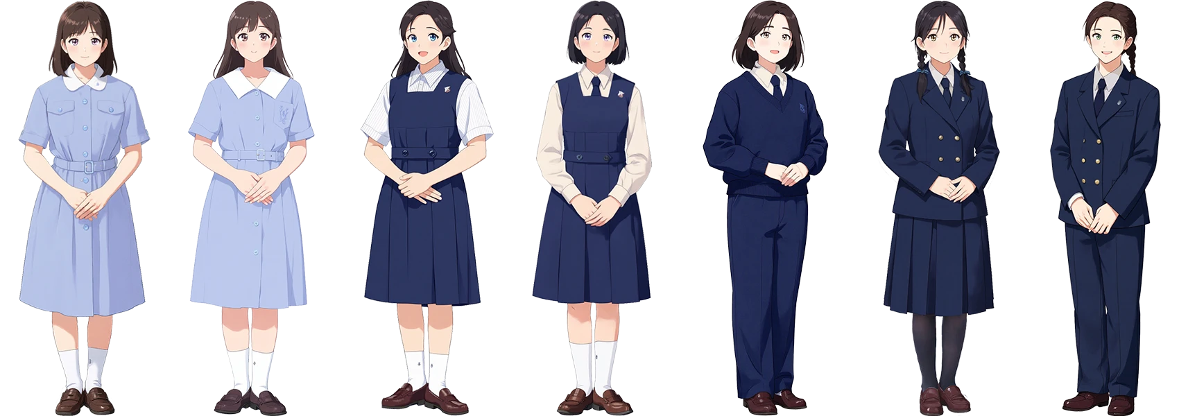 清泉女学院中学高等学校 制服イラスト